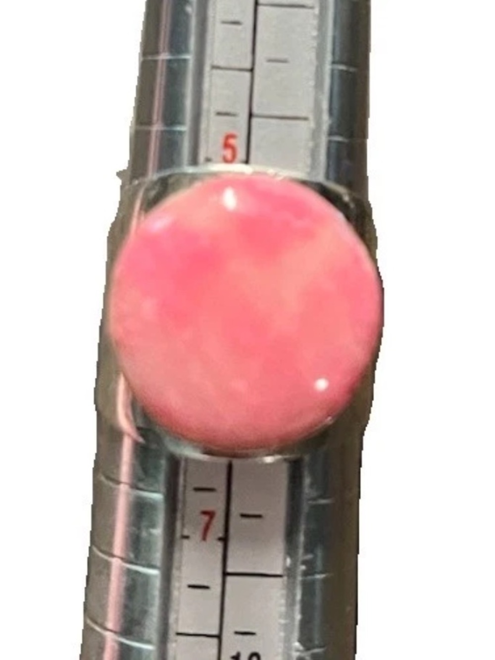 Sterling Silver Pink Rhodochrosite Ring,6